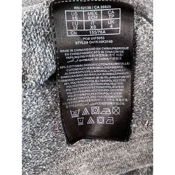 Guess Vneck Racerback Gray Knit Drop Waist Sleeveless Dress XS Coverup Beach - Picture 10 of 12